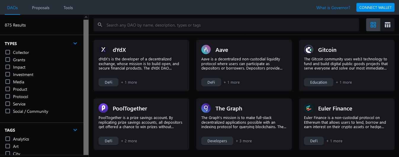 Top tools for finding past and current DAO proposals