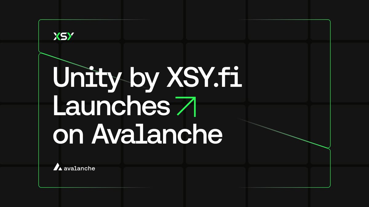 XSY Launches Digital Synthetic Dollar Unity ($UTY) on Avalanche Blockchain, Raises $5 Million in PFunding to Advance DeFi Infrastructure