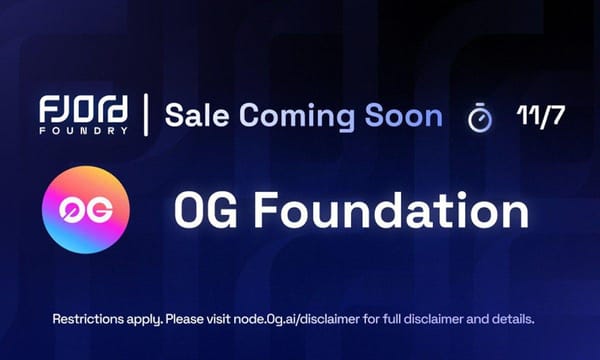 0G.AI Node Sale on Fjord: Decentralised Capital Formation Meets Decentralised AI